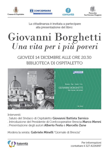 Presentazione del libro: “Giovanni Borghetti - Una vita per i più poveri”
