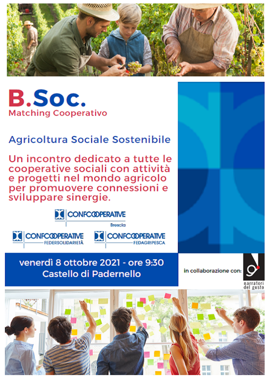B.Soc. – secondo appuntamento di matching cooperativo per progetti di Agricoltura Sociale