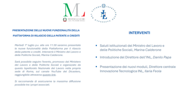 Ministero del lavoro